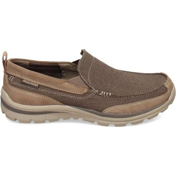 Mens Slip On Memory Foam Loafers Comfortable Casual Walking Shoes Relaxed Fit - Picture 2 of 8